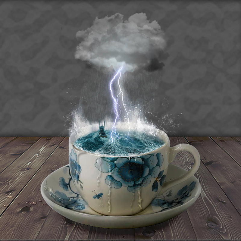 Tea Cup - Photographie sur toile tendue, H 12 po x l 12 po