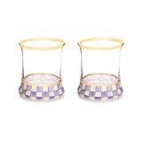 Violet Check Tumbler Glass