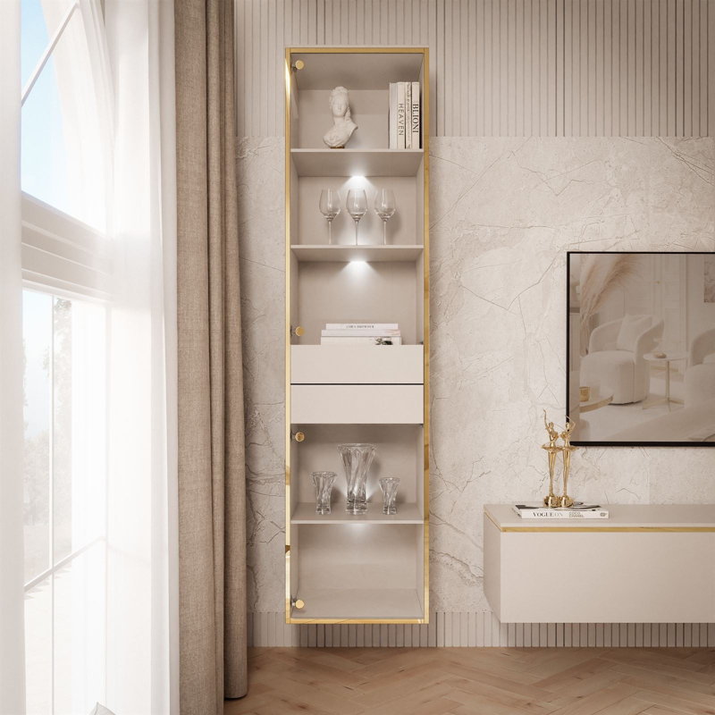 Aurora Display with LED Lighting, Cashmere