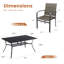 Ensemble de salle à manger d'extérieur rectangulaire pour 6 personnes avec 6 chaises en rotin-248504834