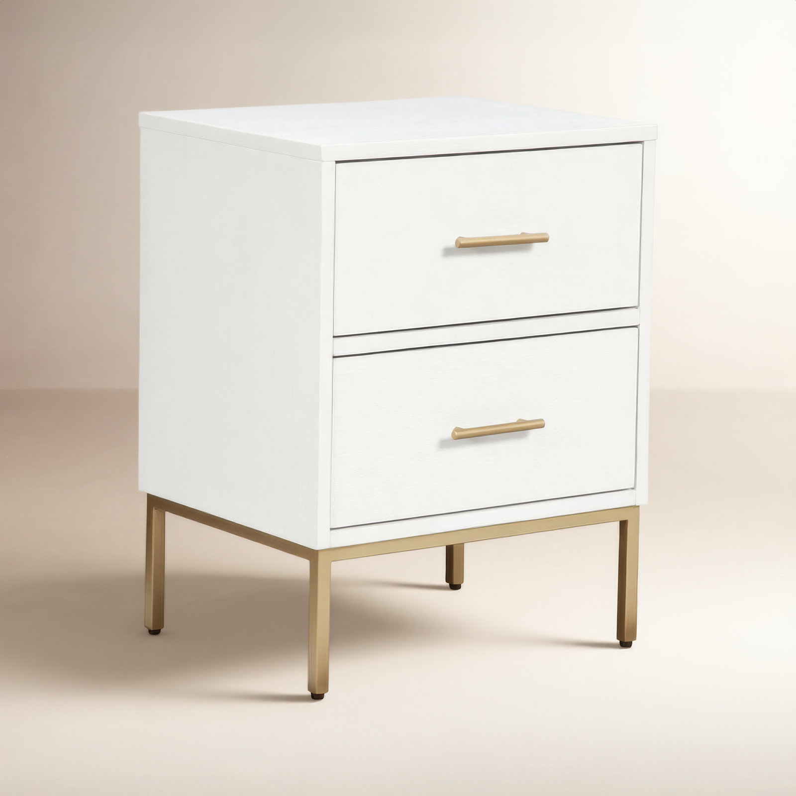 Marino Mahogany Nightstand, White