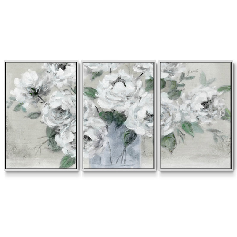 3 pièces, Blanc, H 36 po x l 75 po x P 2 po