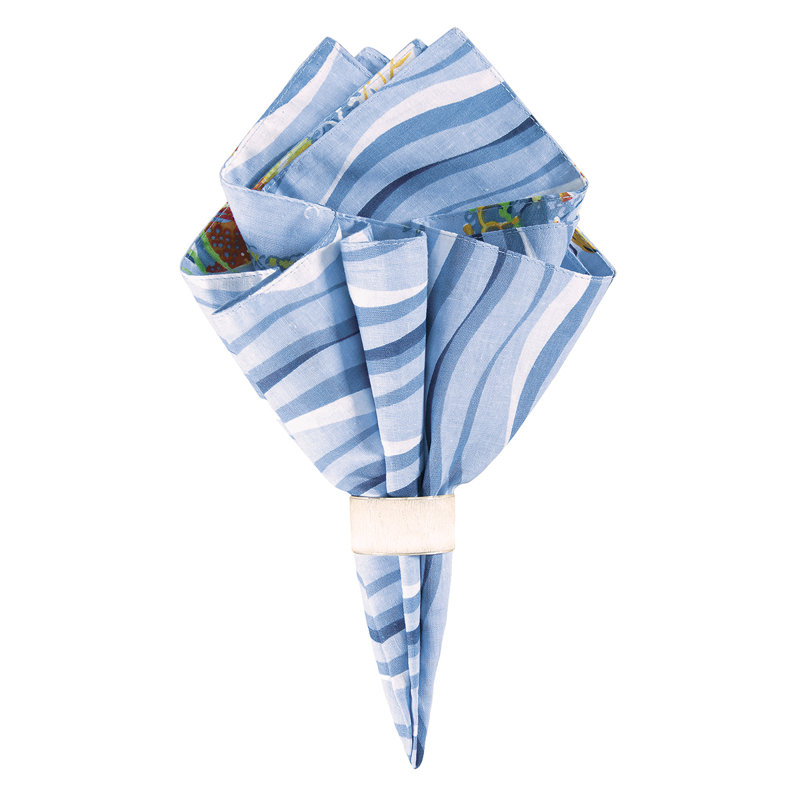 Ahart 100% Cotton Striped Square Napkin