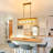 Ayling 5-Light 38" W Vintage Industrial Island Linear Chandelier with Rectangle Light Shade for Kitchen Island Dining Room-97780876