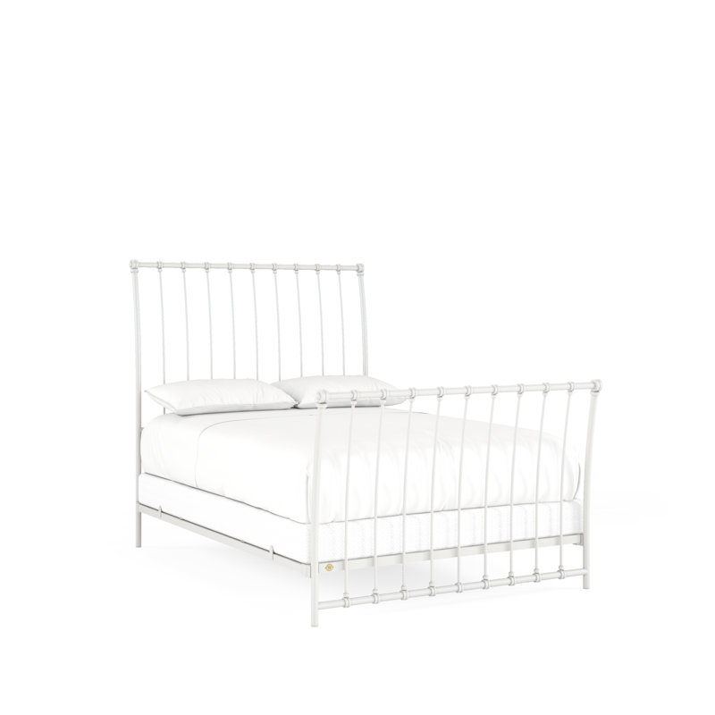 142 Altro Bed | Complete Sleigh, Gloss White, Queen