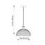 Anais 1 - Light Nickel Dome Pendant