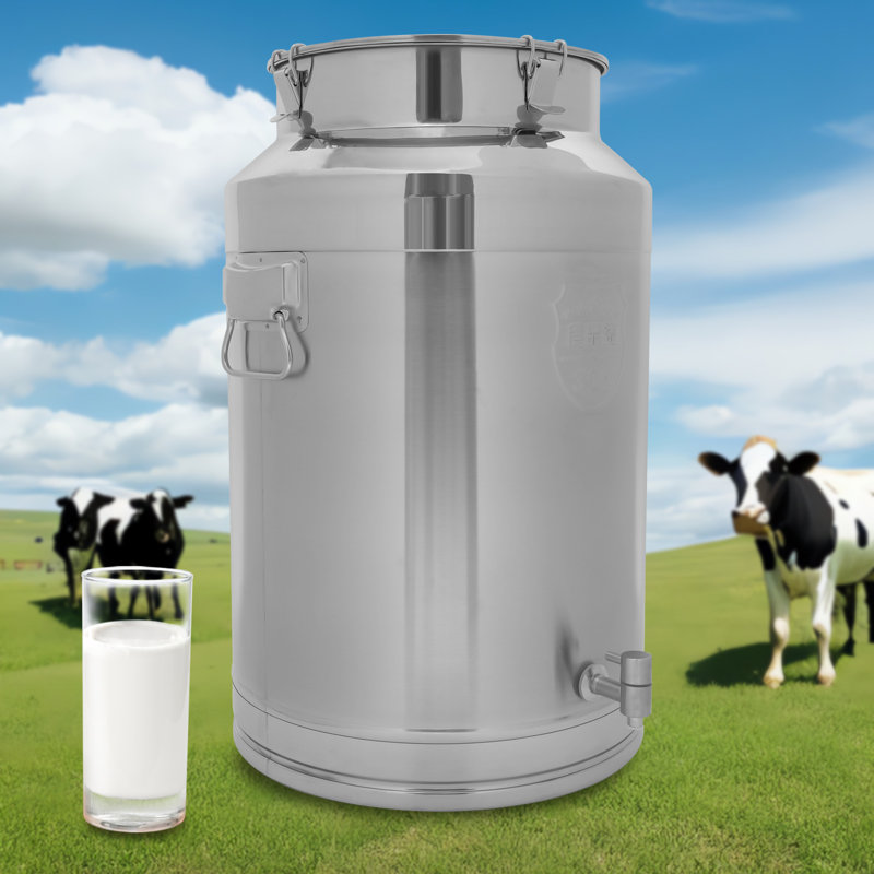 Stainless Steel Milk Jug Sealed Bucket Beverage Dispenser