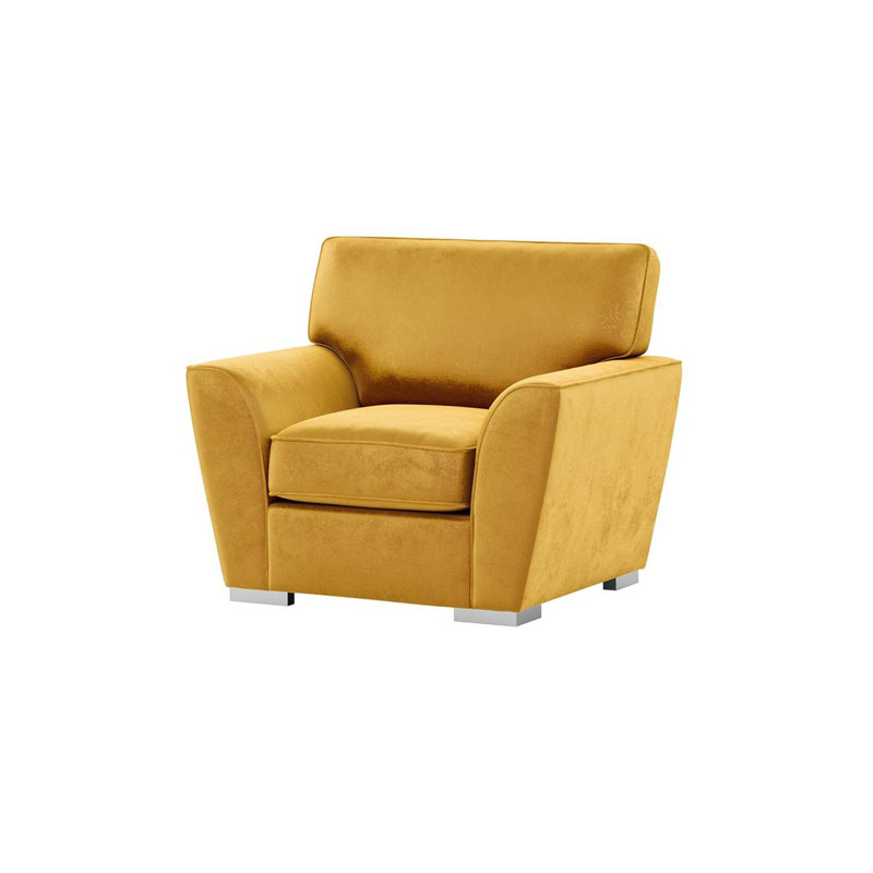 Upholstered Armchair, Yellow