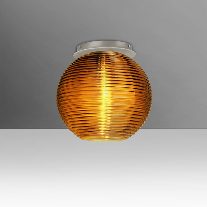 Besa Kristall 8 Ceiling, Yes, Satin Nickel, Orange