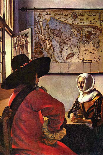 « johannes vermeer, reproduction d’art » par, H 42 po x l 28 po x P 1,5 po