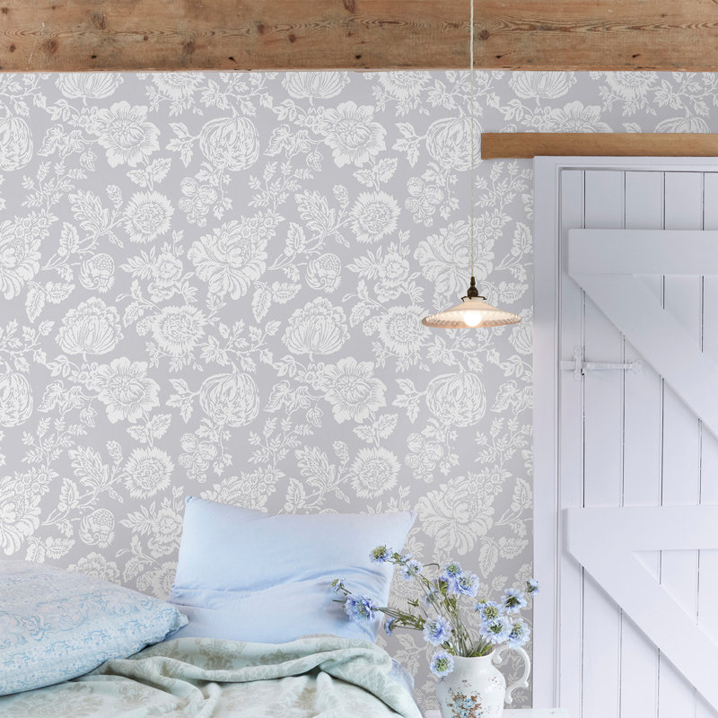 Rachel Ashwell Stipple Blue Wallpaper, Gray