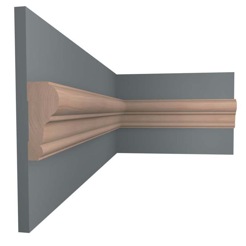 Cherry Solid Wood Chair Rail Molding 1"D x 2.38"W x 96"L