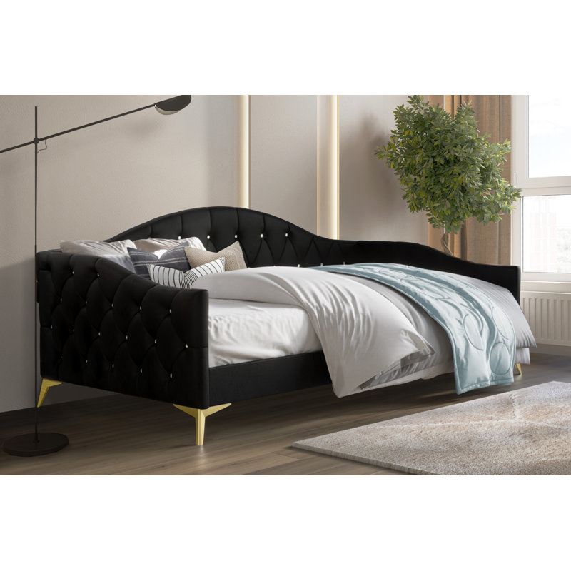 Biquele Upholstered Daybed, Black