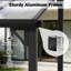  Pavillon de jardin à toit rigide en pente en aluminium l 10 pi x P 10 pi pour terrasse ou cour arrière-124944159