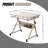 White Jigsaw Puzzle Table – Adjustable Height & Tilt, Felt Trays, Storage