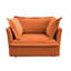 Fauteuil à revêtement antidérapant avec 1 grand coussin de dossier et 2 grands coussins décoratifs, canapé-lit simple à siège profond confortable, plusieurs grands coussins moelleux, tissu chenille-14100710