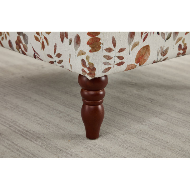 Chaise d'appoint moderne avec support ergonomique et revêtement floral