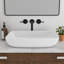Lavabo de salle de bain vasque rectangulaire en céramique blanche L 24 po x l 15 po