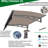 Door Window Awning - 47"X34". Polycarbonate Roof. Stable Brackets. Heat . Outdoor Garden. Dark Brown 0.137" Thick Strong Wind & Snow Resistance
