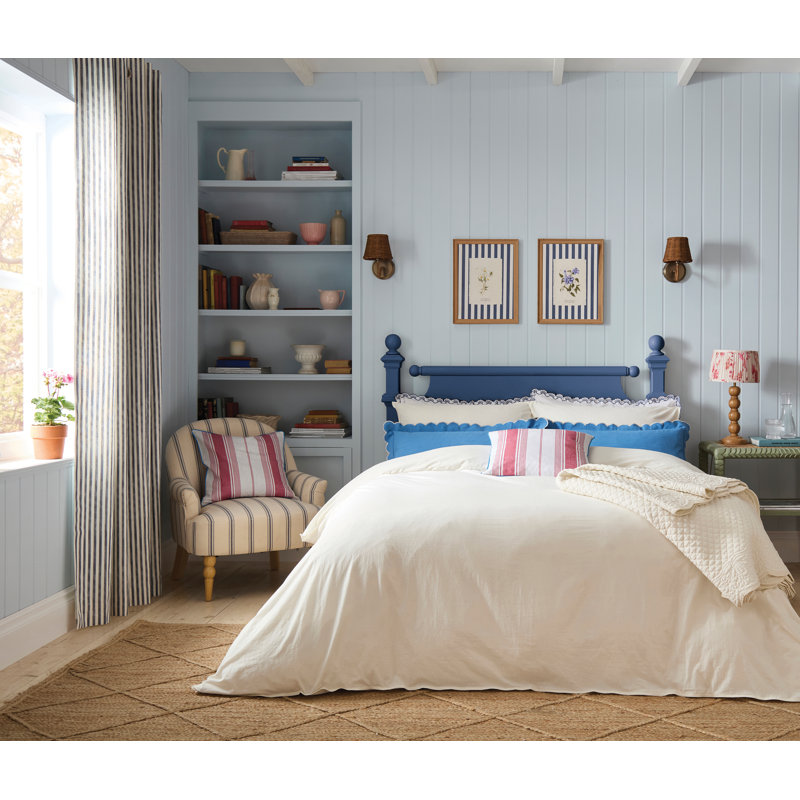 Country House Washed Cotton Duvet Cover Set, King Duvet Cover + 2 Pillowcases