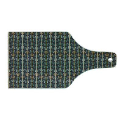 East Urban Home Glass Herringbone Cutting Board