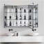 Armoire à pharmacie de 36 po x 26 po en aluminium avec tablettes réglables en verre imperméables et résistantes à la rouille