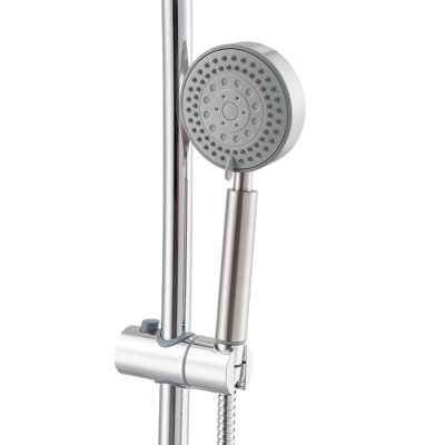 Chrome-Plated Bathroom Shower Riser Rail Kit