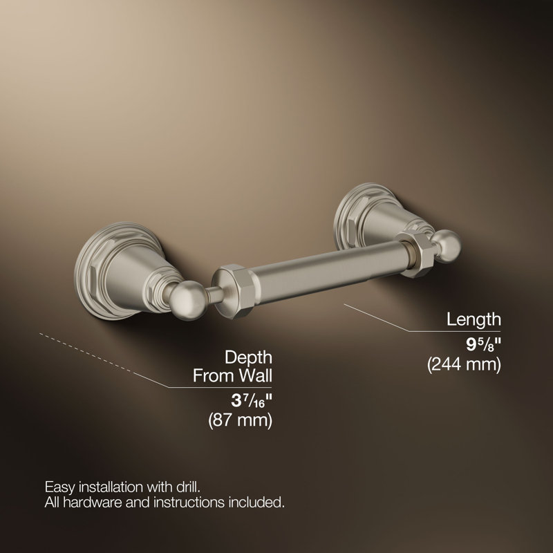 Pinstripe® Wall Mount Toilet Paper Holder, Vibrant Brushed Nickel