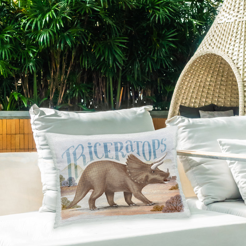 Polyester Lumbar Rectangular Indoor/Outdoor Pillow Cover & Insert