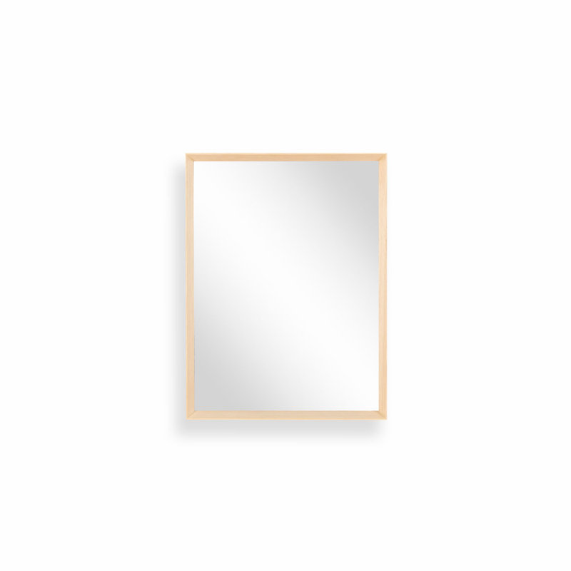Alexeah Wood Flat Wall Mirror, 80 cm H x 60 cm W