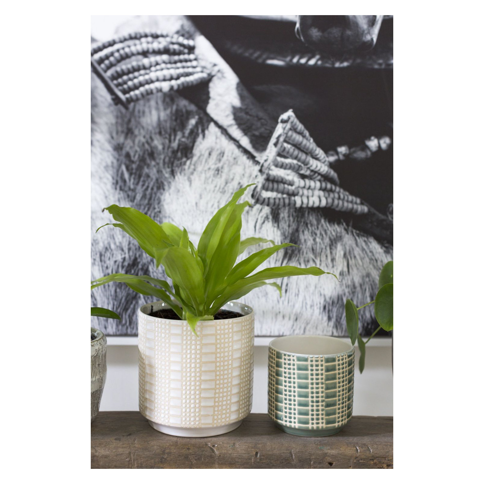 Derick Handmade Ceramic Pot Planter, Off White