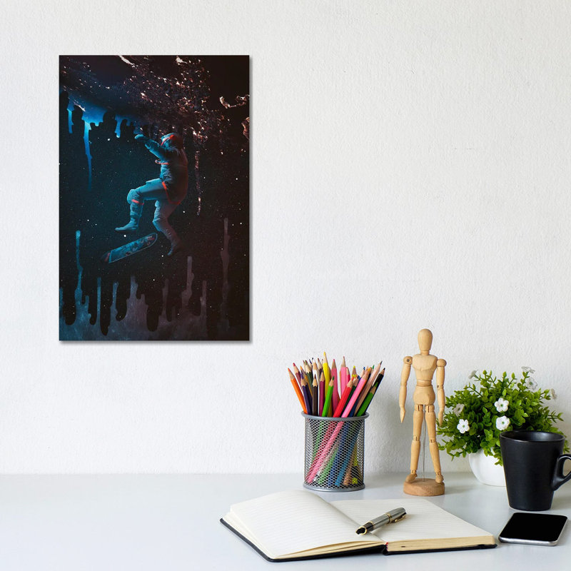 Space Skate by Marischa Becker - Wrapped Canvas Print, 20.32 cm H x 30.48 cm W