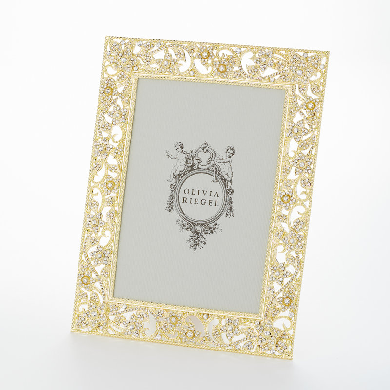 Flora Metal Picture Frame, 5" x 7", Gold