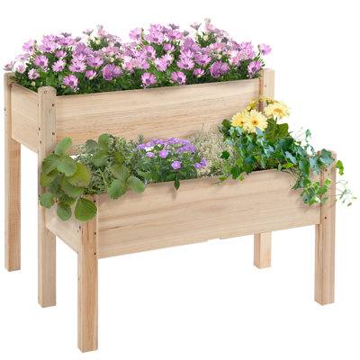 Wood Raised Garden Bed