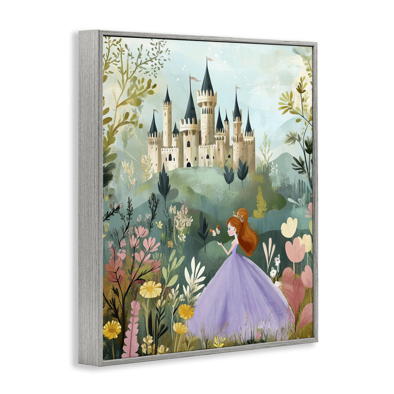 «Princess Day Out», estampe numérique, design par Christine Simpson Art, Giclée de ferme grise encadrée, H 14 po x l 11 po
