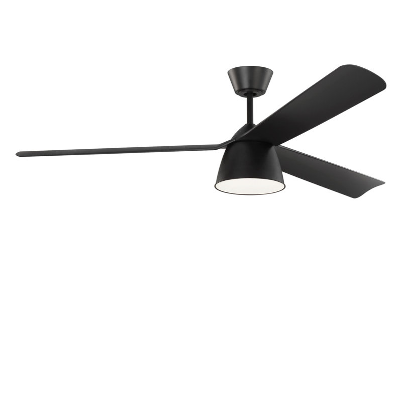 Studio Smart 60 LED Ceiling Fan, Midnight Black