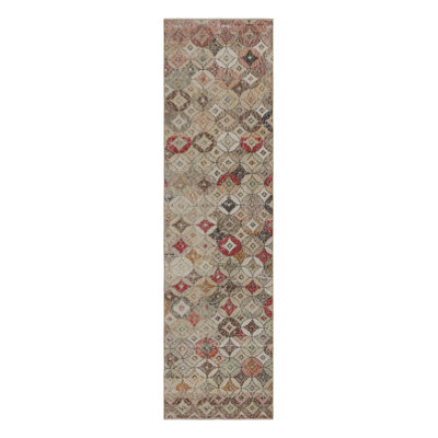 One-of-a-Kind Runner 2'3" X 8'5" 1960s Runner Wool Area Rug