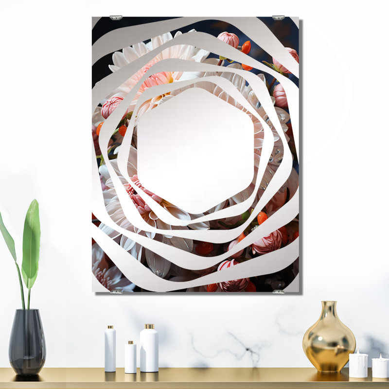 Rumberger - Miroir mural chrysanthèmes MIR141436, 32 po x 24 po