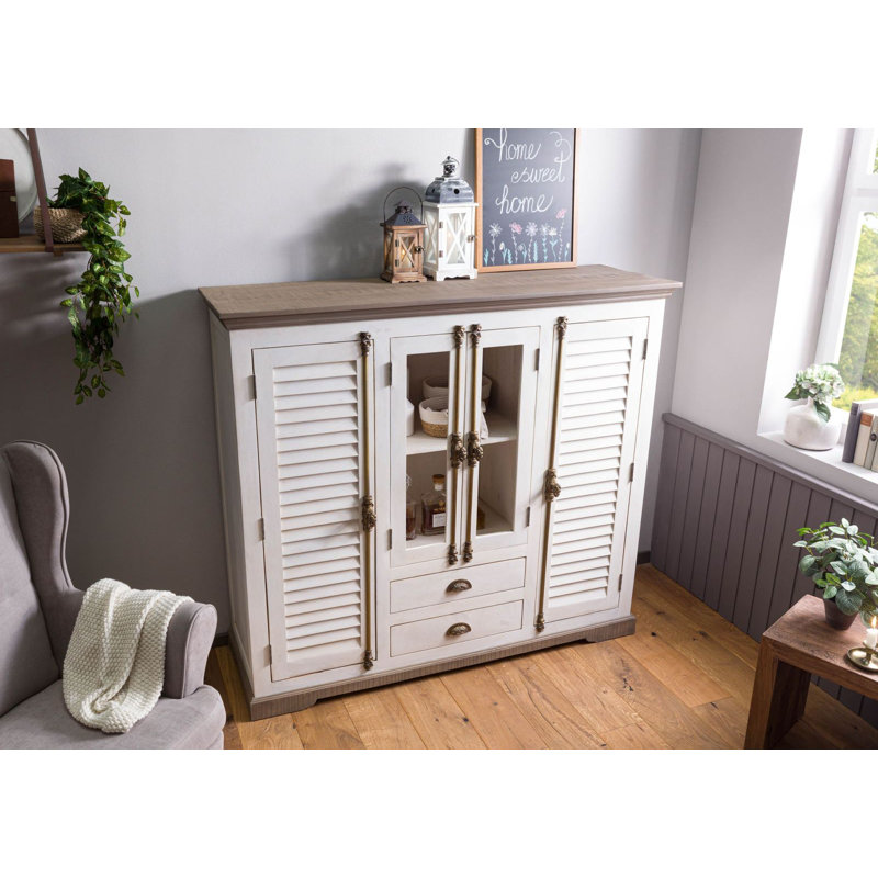 Toulouse 160cm Solid Wood Sideboard, Lacquered White