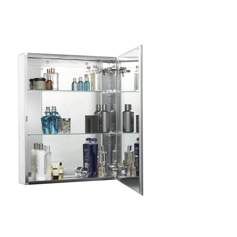 Medina Single Door Aluminum Medicine Cabinet, 76cm H x 61cm W x 13.3cm D