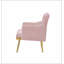 Fauteuil en velours avec pieds en métal-2059484689