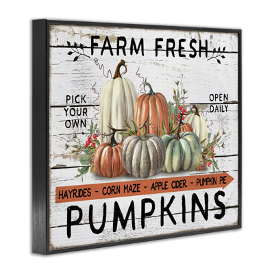 Fresh Pumpkin Mound Framed Giclee Art by Creatif Belle