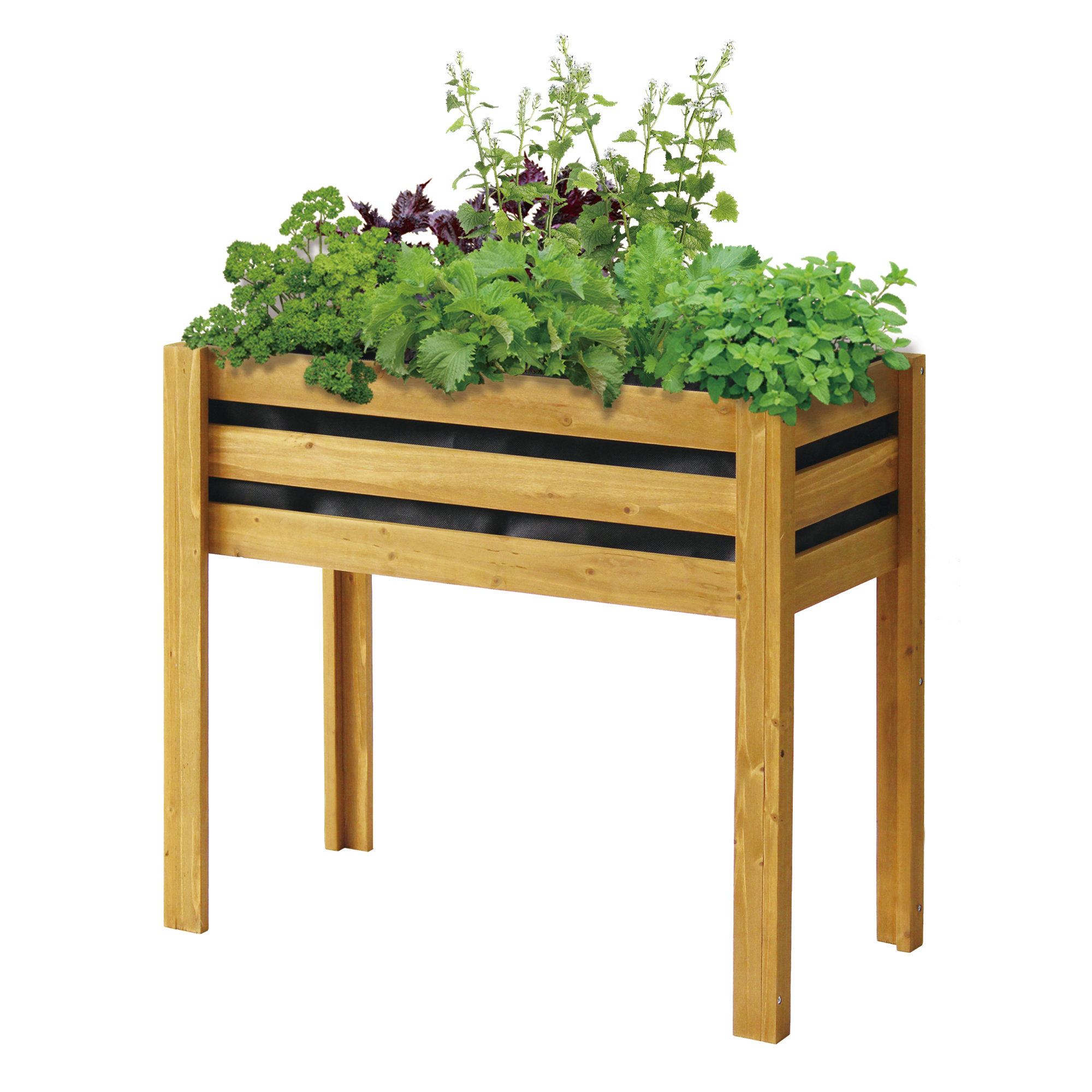 Arlmont & Co. Myrianne Wood Evelated Planter 