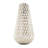 Metal Geometric Dot Geometric Decorative Gold Vase with White Accents
