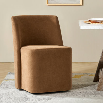 Leonas Modern 32.7"H Dining Chair with Caster