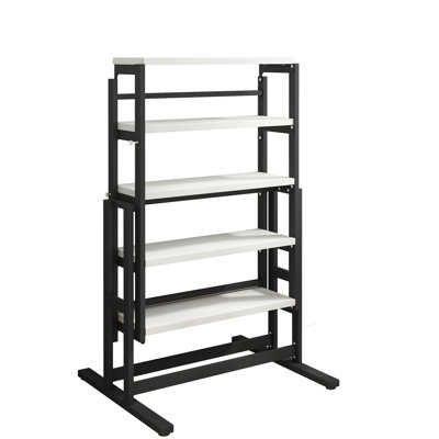 Solid Wood Convertible Table Shelf, Home Enchantment, White Multifunctional Shelf Table, ,