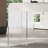 Champagne + Clear Rectangular Manufactured Wood + Acrylic with 3 drawers desk