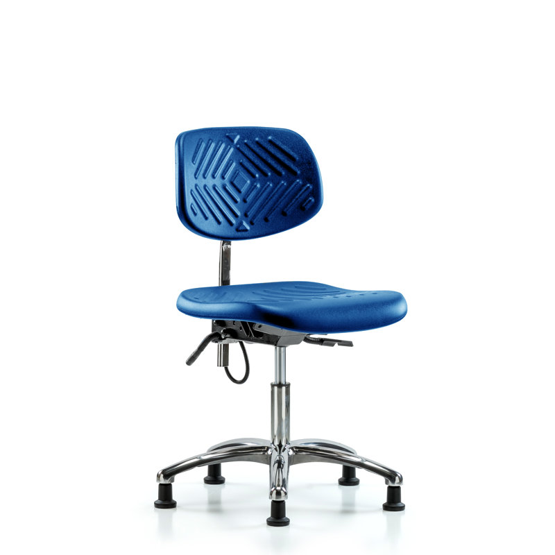 Chaise de travail ergonomique Blanca, Noir, Patins, Inclus