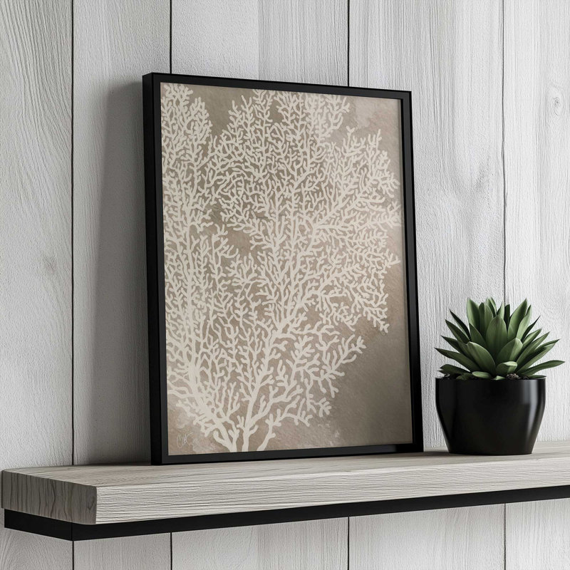 «Beneath the Waves II» par Cat Thurman Designs, reproduction d'art, L 36 x H 48, Tanné, Impression encadrée