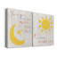To the Moon and Back - Ensemble de 2 reproductions d'art texturé sur toile tendue-458946811
